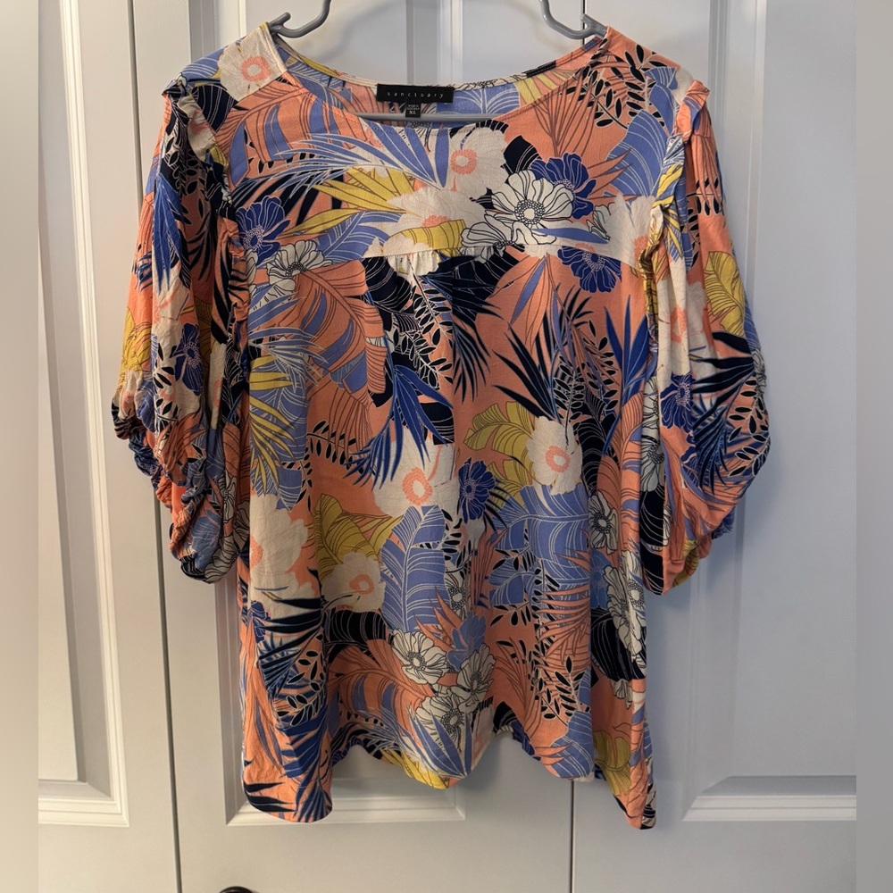 Sanctuary Tropical Print Women's Blouse